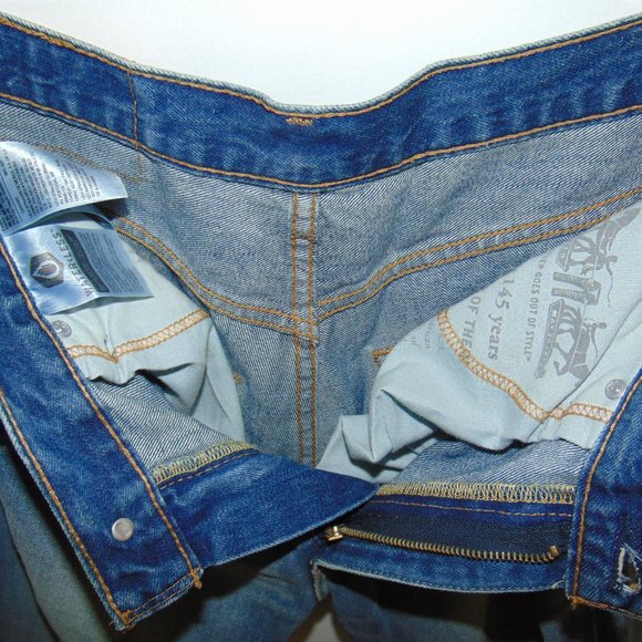 VTG Y2K Levi's 569 Womens High Waist Blue Denim Jeans Mom Shorts Size 29 - Picture 5 of 7